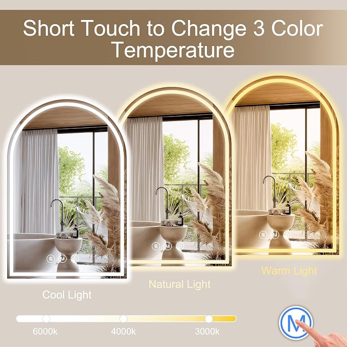Arched LED Bathroom Mirrors - Image 6