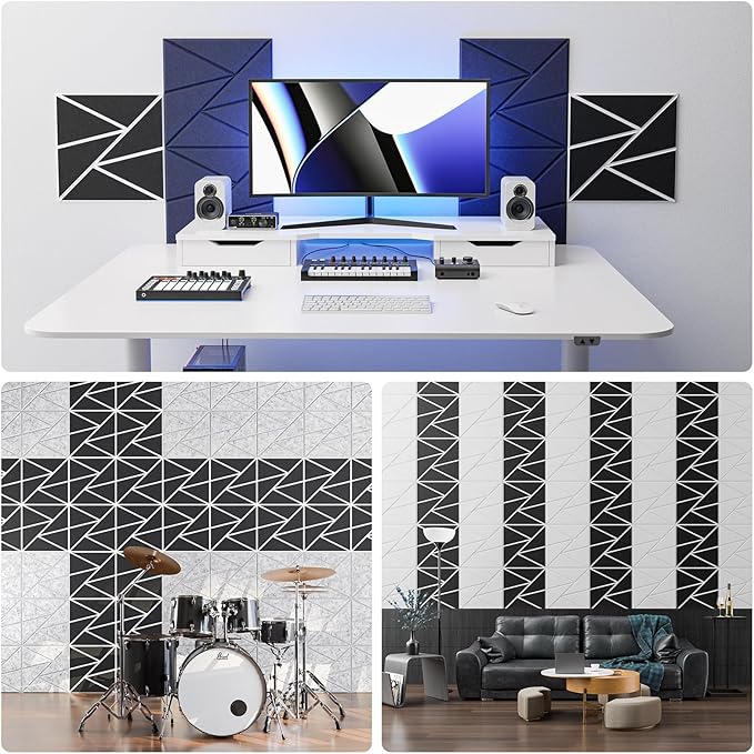 22 pack Acoustic Panels With Self-Adhesive, Sound Panels High Density, - Image 4