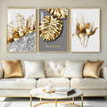 Framed Modern Luxury Large Gold Wall Art by Cuspin