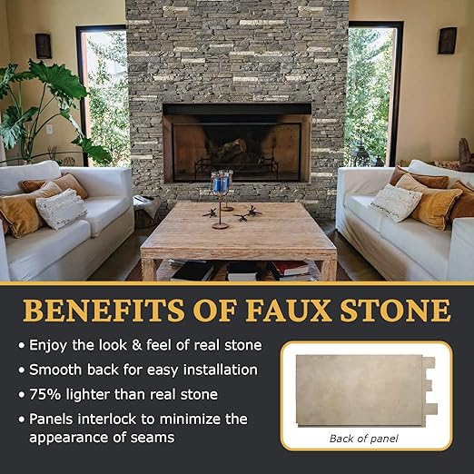 AZ Faux High-Density Polyurethane Faux Stone Wall Covering Panels - Image 5