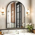 XRAMFY 30x38 Inch Arched Bathroom Mirror by XRAMFY