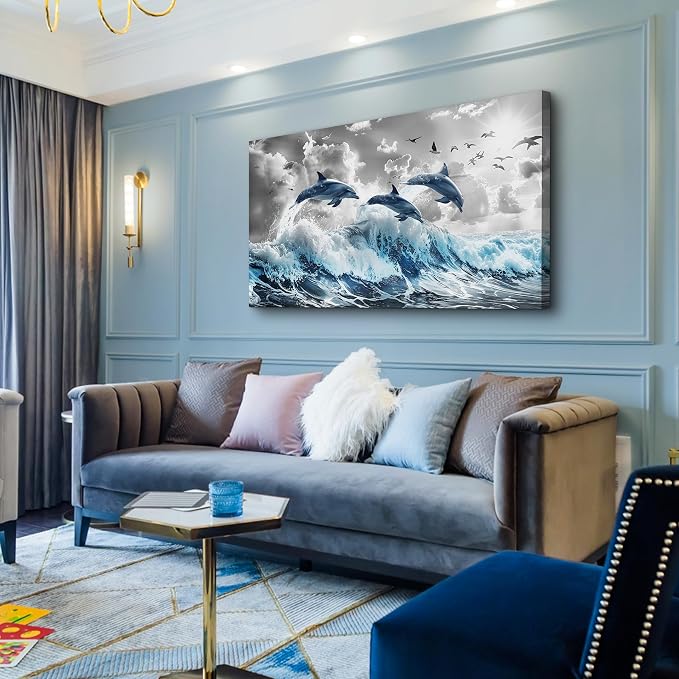 Wapluam Large Wall Decor For Living Room Framed Canvas Wall Art For Bedroom - Image 2