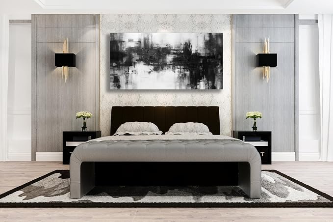 VHMING Black Abstract Wall Art Decor Black and White Painting Pop Culture Wall - Image 5