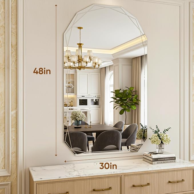 Suidia Bathroom Mirror, Frameless Bathroom Mirror - Image 7