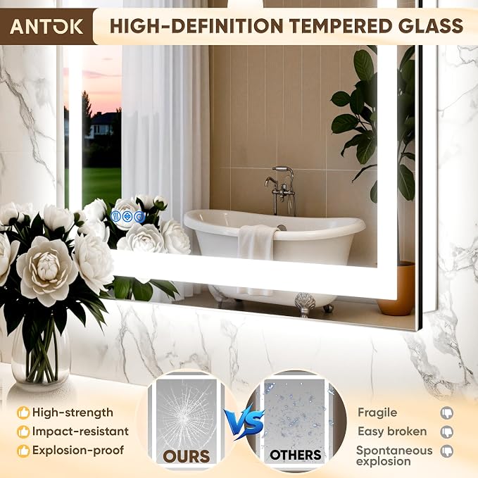 Antok 72"x 36" LED Bathroom Mirror - Image 5