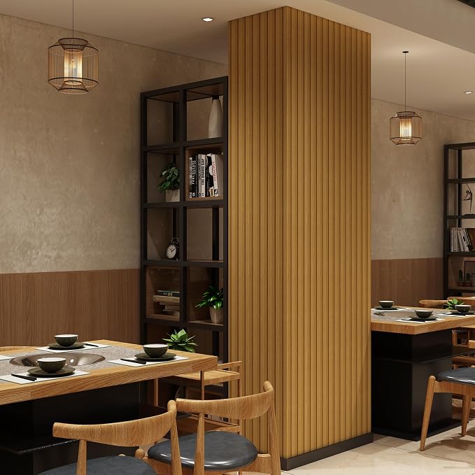 Peel and Stick PVC Slat Wall Panels, Wood Grain Self-Adhesive Soundproof - Image 3