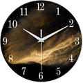 Black and Glod Wall Clocks for Living Room Decor Glass Wall Clock Battery by Constantplanet%E6%97%97%E8%88%B0%E5%BA%97