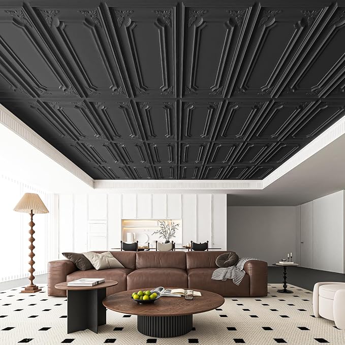 Art3dwallpanels 12 Pack Drop Ceiling Tiles, 2x4 Ft PVC Decorative 3D Wall Panel - Image 6