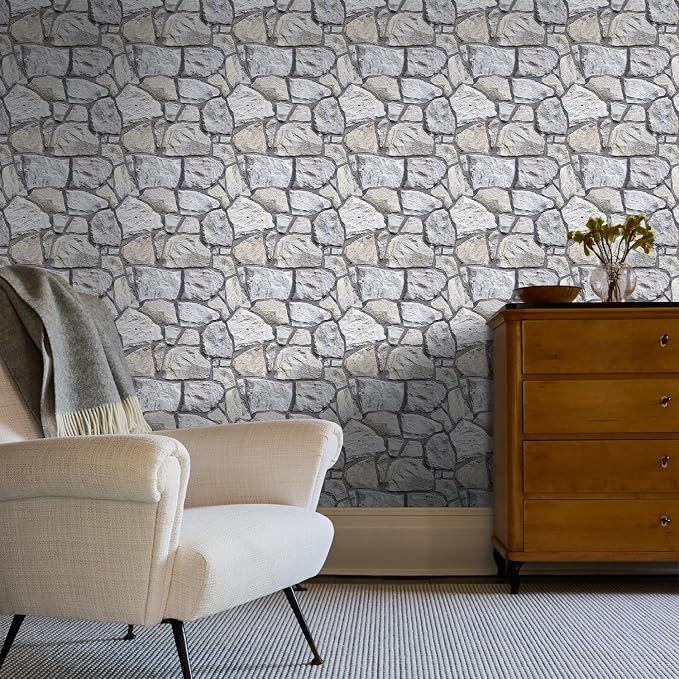 COMSTICKC 3D Faux Stone Wall Panel Peel and Stick Wall Covering, Not Real Stone - Image 2