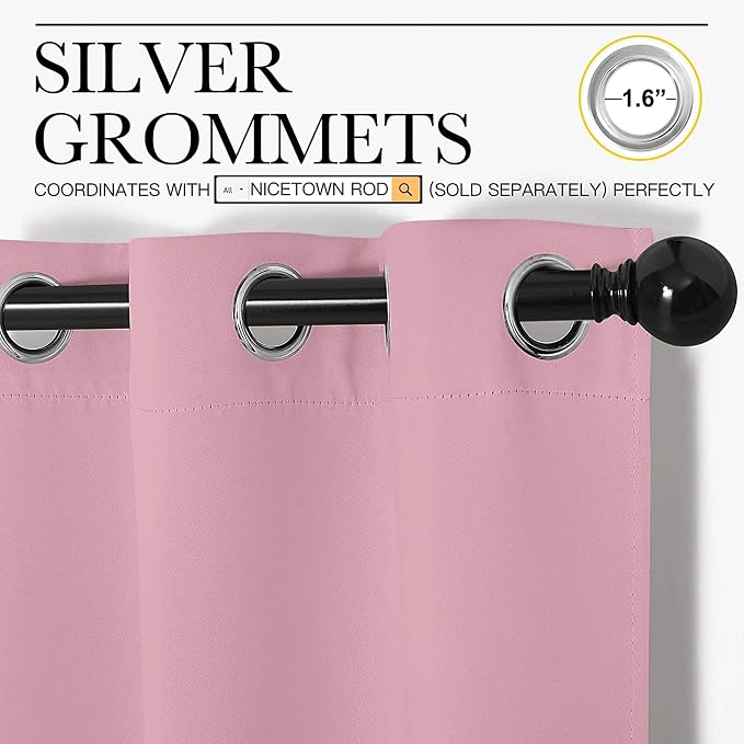 NICETOWN Blackout Curtain Panel Grommet - Image 3