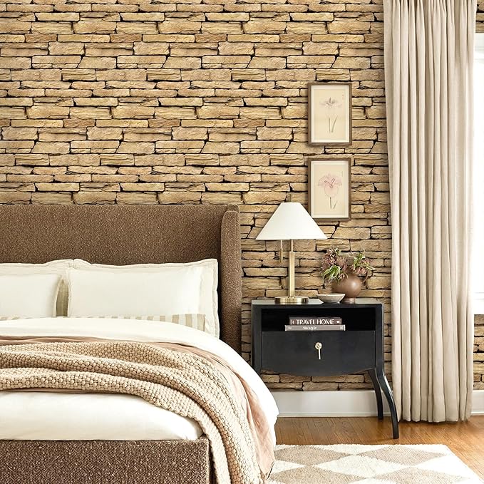 Commomy 3D Faux Stone Wall Panel Peel and Stick Wall Tiles - Image 2