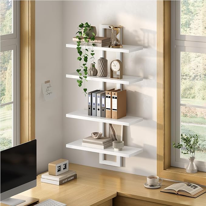 HOOBRO Floating Shelves, 15 Inch Wall Shelf Set of 2, Wall Mounted Storage - Image 5
