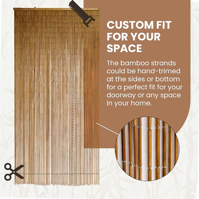 Vietbud Décor Natural Bamboo Beaded Curtains - Image 4