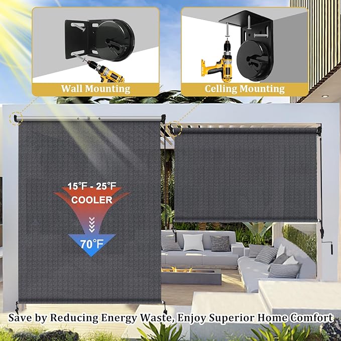 Shade&Beyond Outdoor Roller Shades - Image 9