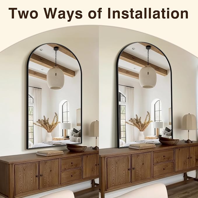 FICTOR Bathroom Mirror for Wall, Arched Vanity Bathroom Mirror for Over Sink - Image 4