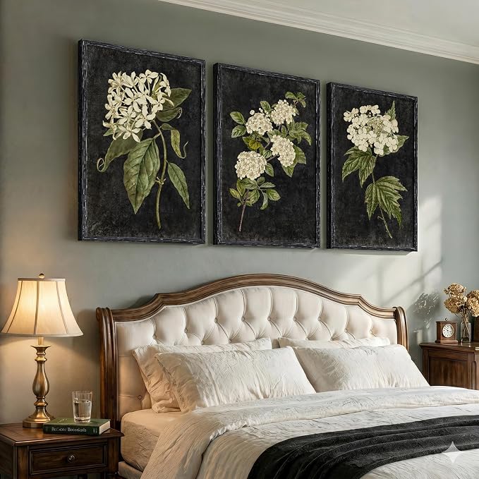 Vintage Framed Hydrangea Floral Wall Art - Image 2