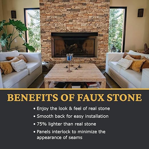 AZ Faux High-Density Polyurethane Faux Stone Interlocking Right Endcap - Image 4