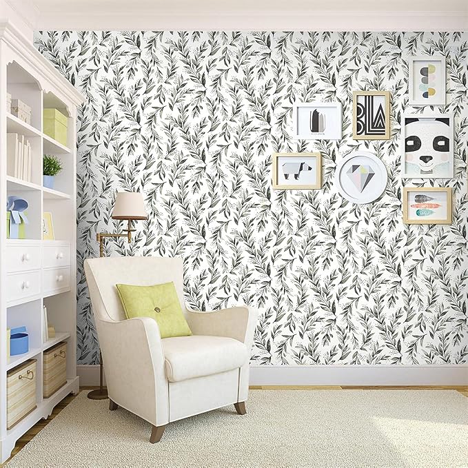 Livebor Olive Leaf Wallpaper Peel and Stick Leaf Contact Paper 17.7inch x - Image 8