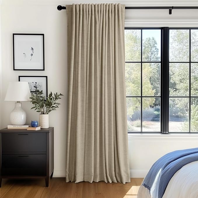 100% Blackout Shield Linen Blackout Curtains - Image 5