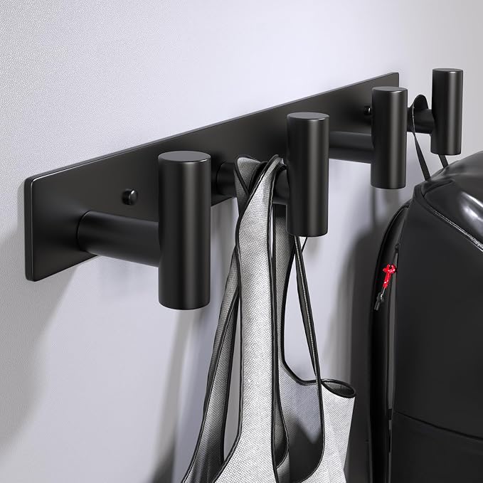 Wall Mounted Coat Rack-4 Hooks, Heavy Duty Stainless Steel Wall Hooks - Image 8