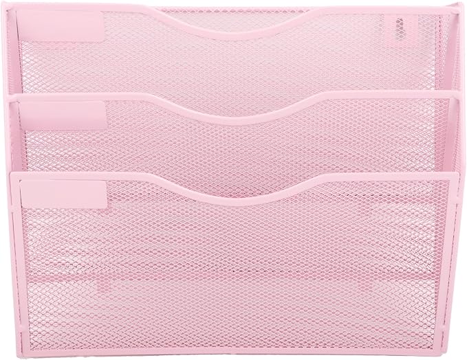 EASEPRES 3 Pocket Mesh Hanging Wall File Organizer, Wall Mounted Mail Paper - Image 5