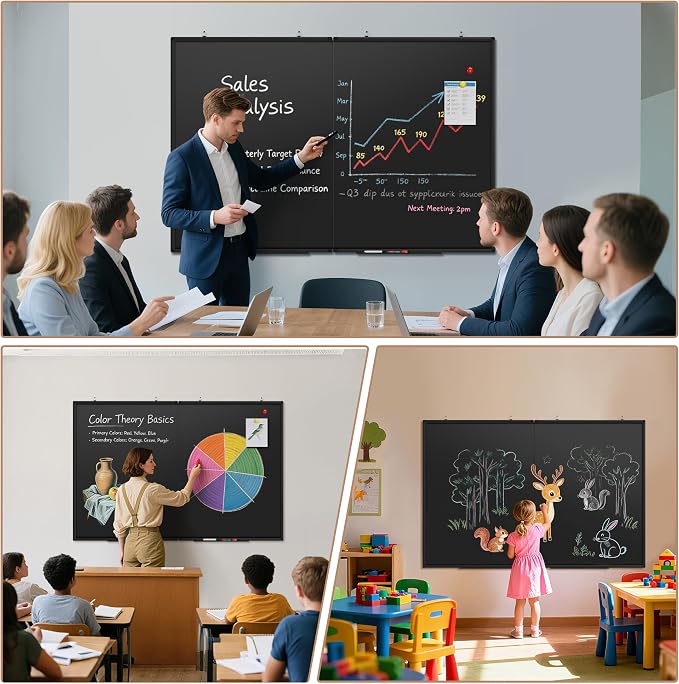 SELEAD Folding Magnetic Chalkboard - Image 4