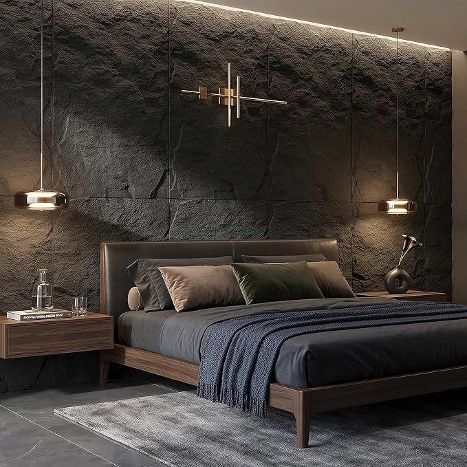 VooBang 4 Pack 3D Wall Panels, Lava Rock Molten Texture PU Wall Panels - Image 4