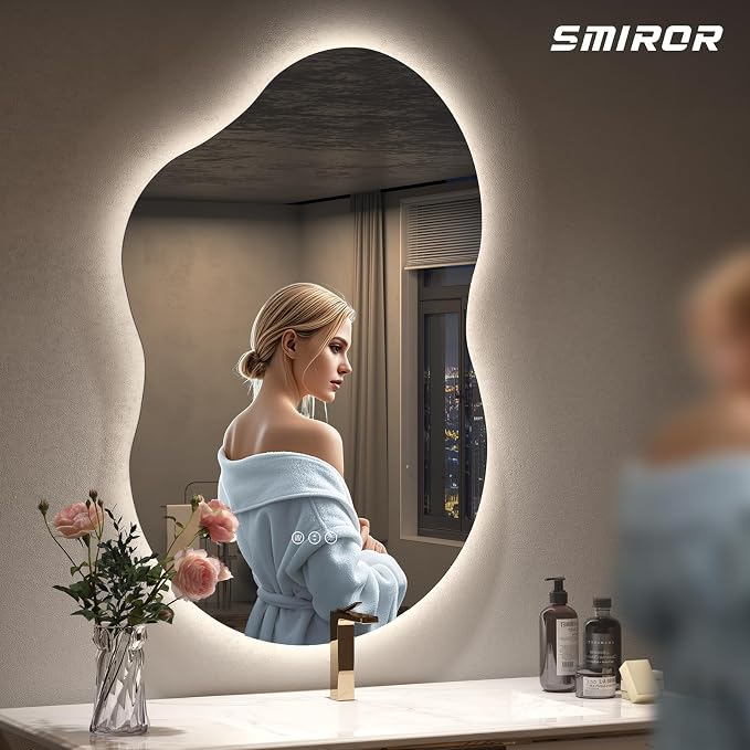 SMIROR Irregular Backlit Bathroom Mirror - Image 2