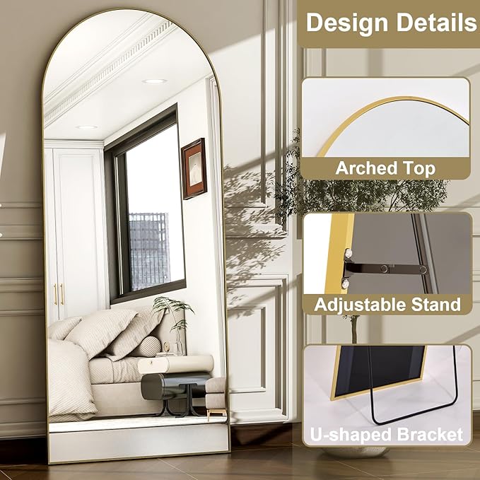 57" x 20" Arched Full Length Mirror - Image 2