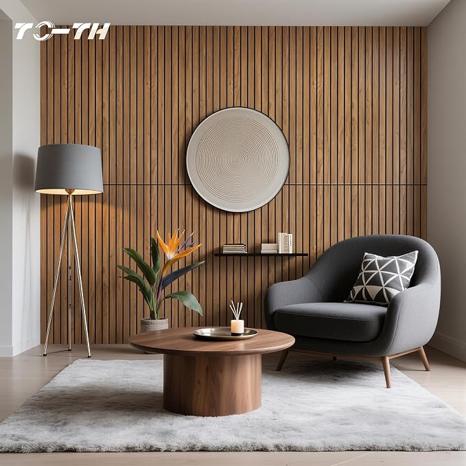 TO-TH Wood-Look Acoustic Wall Panels, 10 Pack 47.2” x 23.6” Acoustic Panels - Image 5