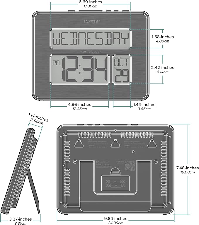 La Crosse Technology 513-1419C Atomic Digital Wall Clock - Image 7
