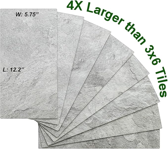 AULIGET 2-Piece Dark Slate Peel and Stick Backsplash Wall Tiles, Laundry Room - Image 3