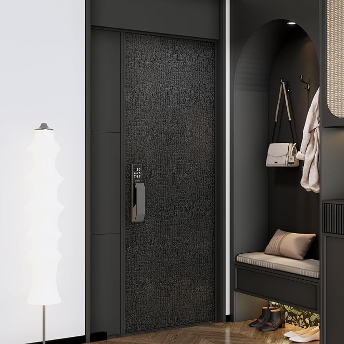 Zeeko Black Peel and Stick Wallpaper 23.6" x 400" Removable Crocodile Wallpaper - Image 4