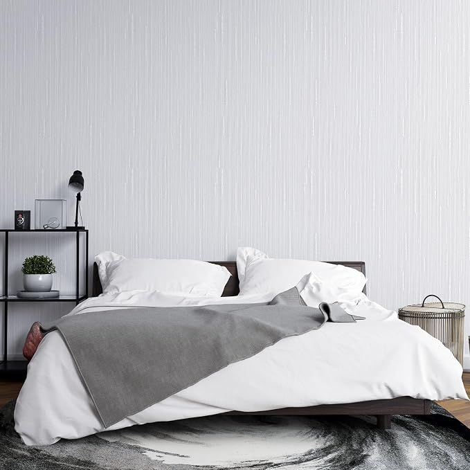Sliver Grasscloth Peel and Stick Wallpaper Modern Grasscloth Wallpaper 15.7" x - Image 5