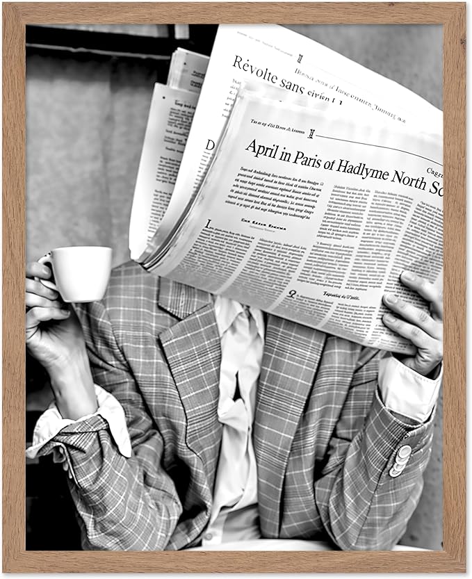 Poster Master Woman Reading Newspaper by PosterMaster