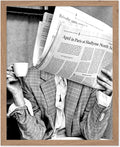Poster Master Woman Reading Newspaper by PosterMaster