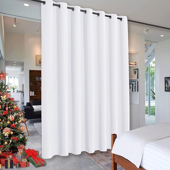 RYB HOME Room Dividers Curtain Privacy 50% Light Block Energy Efficiency Wall by RYBHOME
