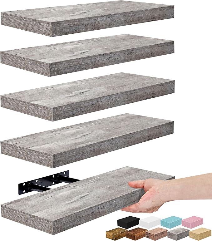Sorbus Floating Shelves for Wall – 16 Inch Floating Shelf for Kitchen, Living by Sorbus