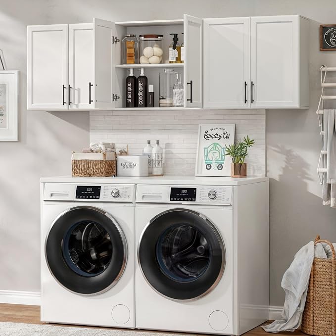 FIMELLO 47.2" W Laundry Room Cabinets Wall Mounted, Laundry Wall Cabinet - Image 9