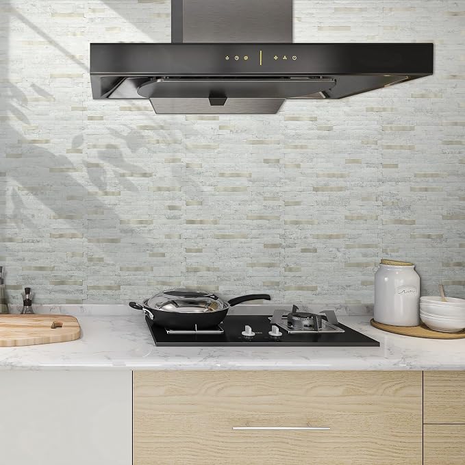 AULIGET 20 Sheets Faux Stone Peel and Stick Backsplash - Image 2