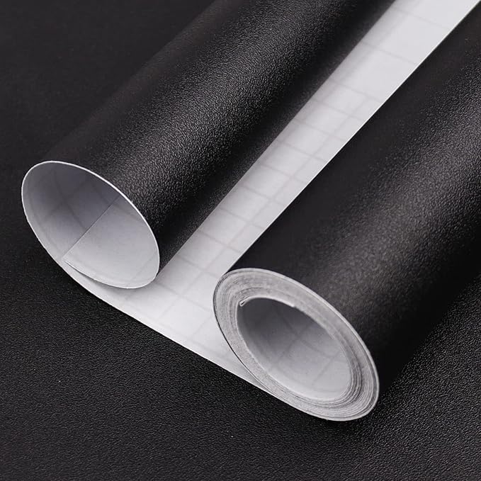 Black Peel and Stick Wallpaper, 15.7 X 315 inches Renter Friendly Wallpaper by Consine