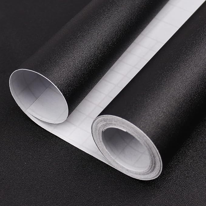 Black Peel and Stick Wallpaper, 15.7 X 157 inches Renter Friendly Wallpaper by Consine