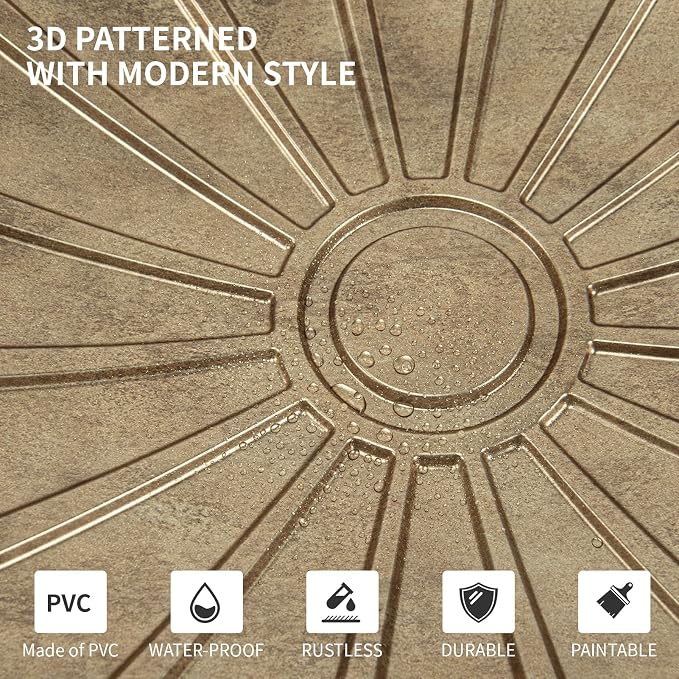 Art3dwallpanels Ceiling Tiles 12 Pack Drop Ceiling Tiles, 24 x 24 Inch High - Image 7