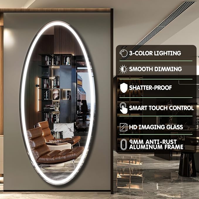 FENNIO 70" x 36" Large Wall Mounted Mirror - Image 4