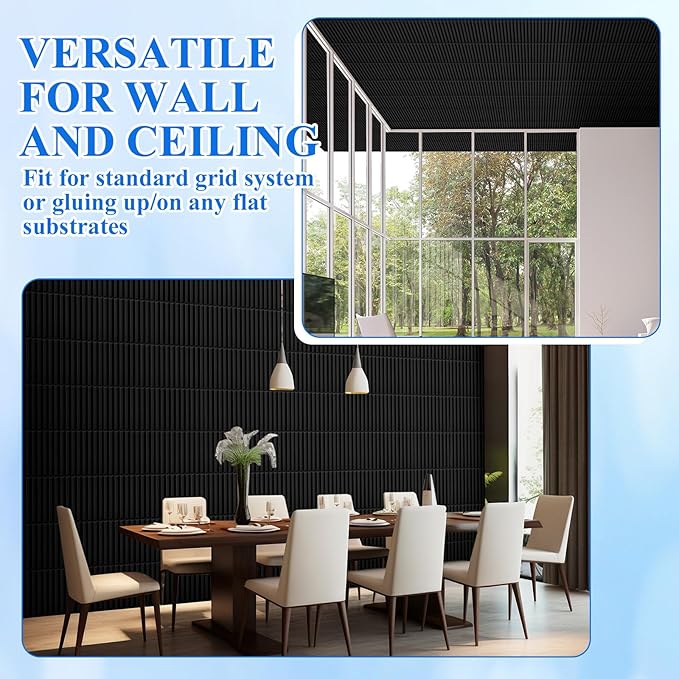 Nuanchu 120 Pcs 3D Slat Wall Panels, Paintable Waterproof Textured Tiles - Image 6