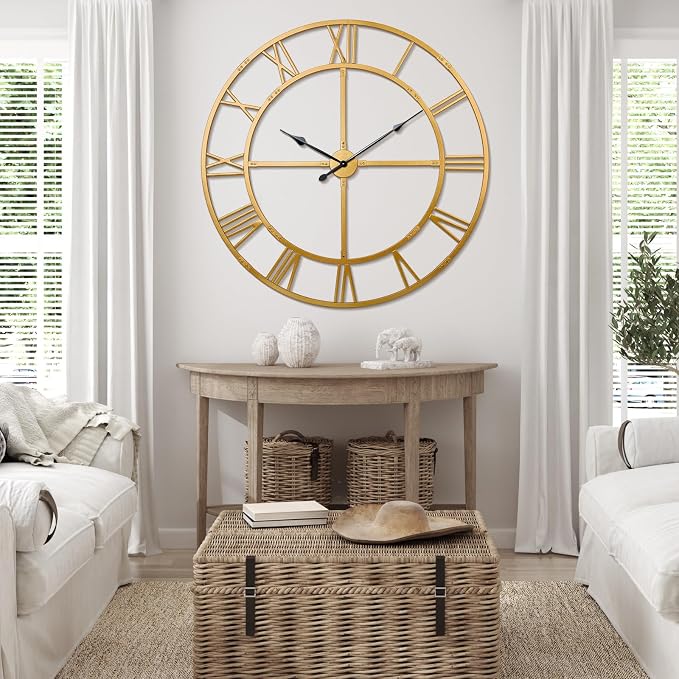48 inch Large Wall Clock for Living Room Decor – Easy-Assembly Silent - Image 6