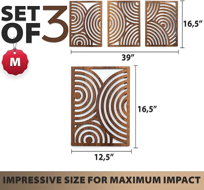qmmp Modern Wooden Wall Sculptures - Image 4