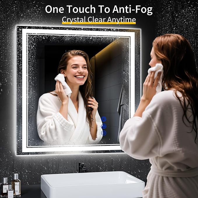 30"x30" LED Bathroom Mirror - Image 4