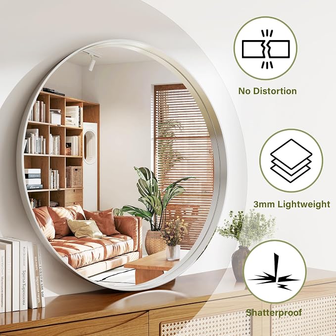 36 Inch Round Bathroom Mirror - Image 5