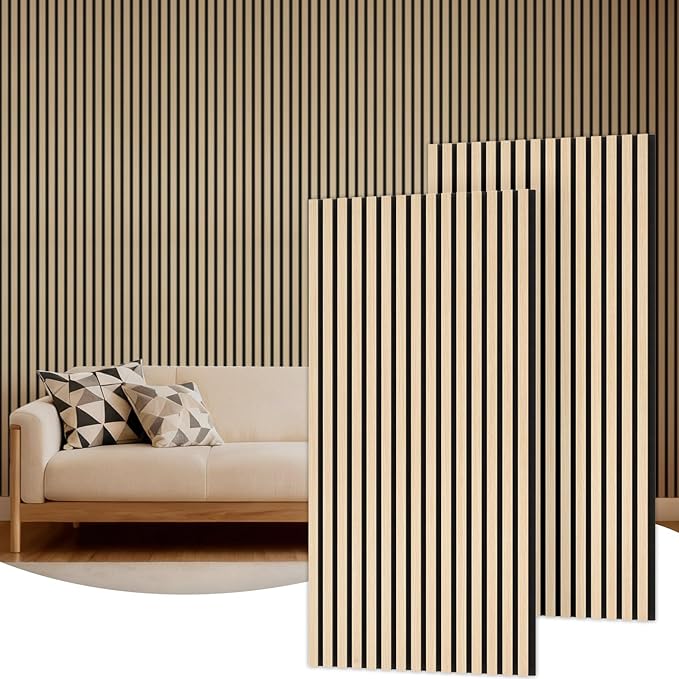 TONOR Wood Wall Panels for Wall, 2 Pack 47.2" x 23.6"/ 120 x60cm Acoustic Wall by TONOR